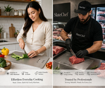 SlateChef ®Crafted with Stainsteel Heat resistance300°C+