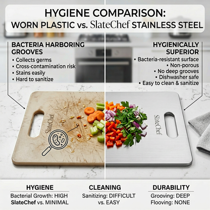 SlateChef ®Crafted with Stainsteel Heat resistance300°C+