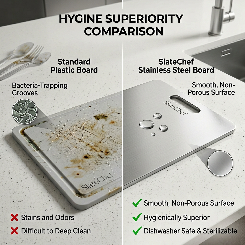 SlateChef ®Crafted with Stainsteel Heat resistance300°C+