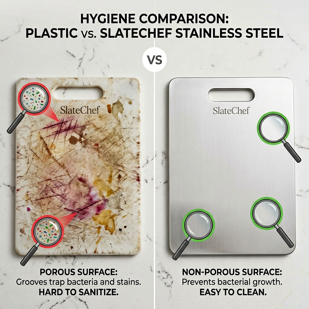 SlateChef ®Crafted with Stainsteel Heat resistance300°C+